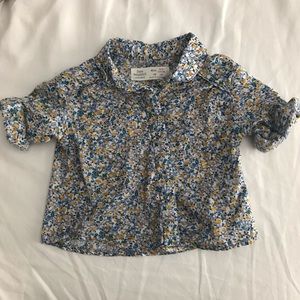 Zara 3-6 month floral button up